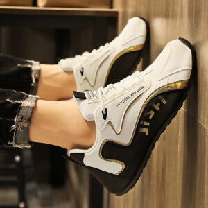 Fashion Colorblock Lace-up Sneakers For Men Breathable Low-top Dad Shoes Running Walking Sports Shoes
